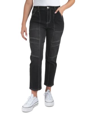 Indigo Rein - Juniors' High-Rise Seamed Straight-Leg Jeans