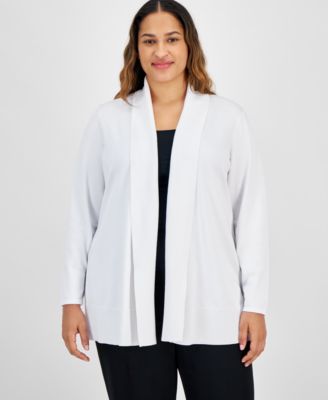 JM Collection - Plus Size Open-Front Cardigan Sweater