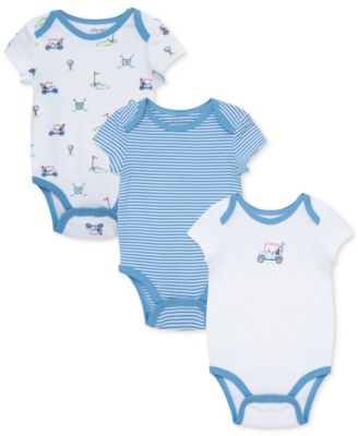 Little Me - Baby Boys 3-Pk. Cotton Golf Bodysuits