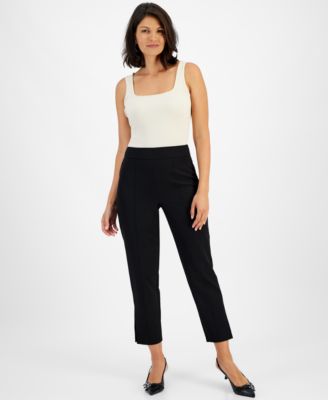 I.N.C. International Concepts - Women's High-Rise Slit-Cuff Pants