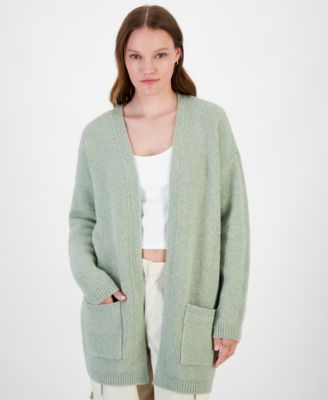 Hippie Rose - Juniors' Open-Front Cloud Long Cardigan