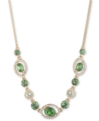 Givenchy - Crystal & Color Stone Statement Necklace, 16" + 3" extender