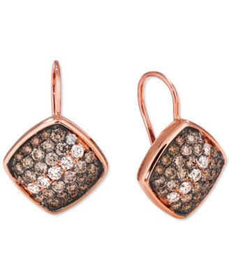 Le Vian - Chocolate Ombr&eacute; Diamond & Vanilla Diamond Statement Earrings (1-1/2 ct. t.w.) in 14k Rose Gold