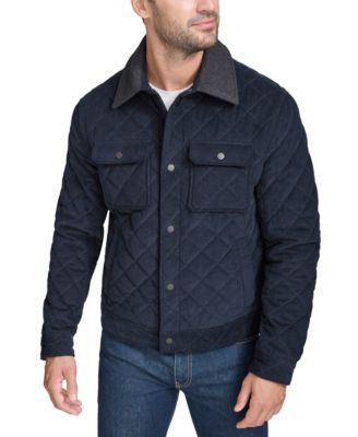 Cole Haan - Men's Collared Quilted Button-Front Jacket