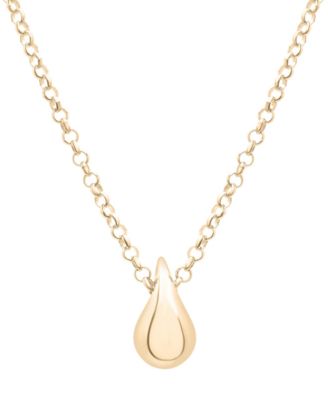Audrey by Aurate - Puff Teardrop 17" Pendant Necklace in Gold Vermeil, Created for Macy's