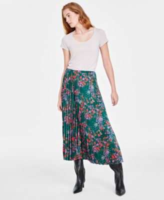 On 34th - Women's Pleated Midi Skirt