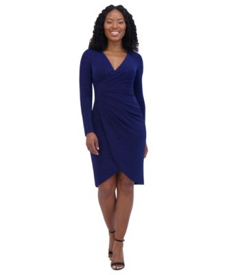Jessica Howard - Women's Metallic-Threaded Cocktail Dress