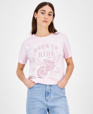 Grayson Threads, The Label - Juniors' Born To Ride Graphic T-Shirt