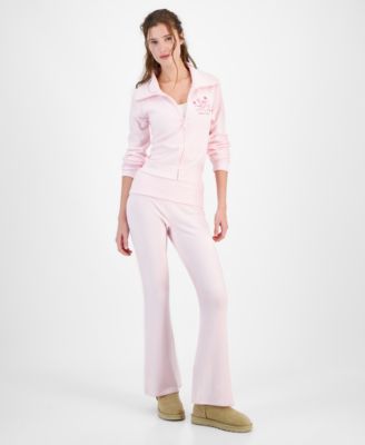 Grayson Threads, The Label - Juniors' Call Me Angel Graphic Waffle-Knit Pants