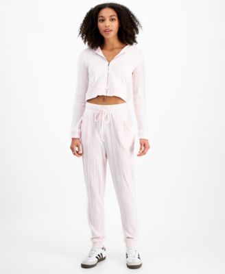 Self Esteem - Juniors' Ribbed Hacci-Knit Jogger Pants