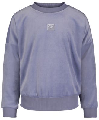 Calvin Klein - Big Girls Luxe Velour Pullover Sweatshirt