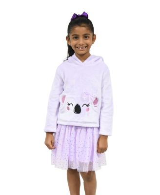 Pink & Violet - Pink Violet Toddler Girls' Koala Pocket Hoodie Sweater Dress