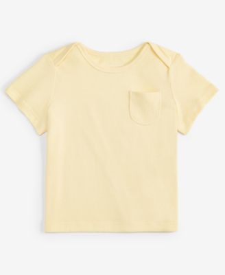First Impressions - Baby Boys Short-Sleeve Solid Lap-Shoulder T-Shirt