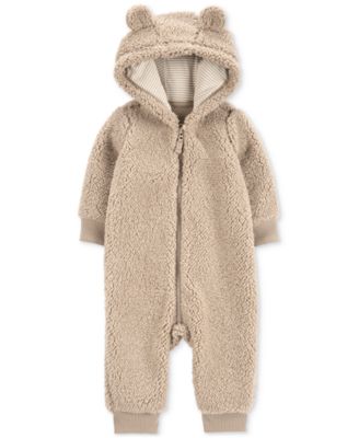 Carter's - Baby Unisex Brown Bear Sherpa Jumpsuit