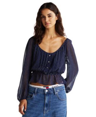 Tommy Jeans - Women's Star All Over Print Blouse