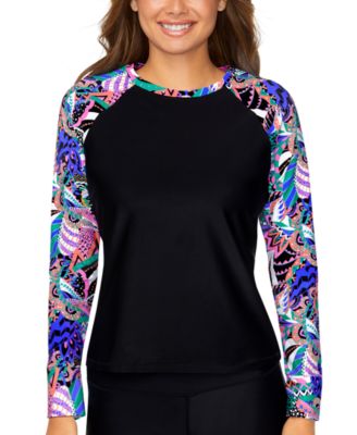 Raisins - Juniors' Back-Zip Rash Guard Top