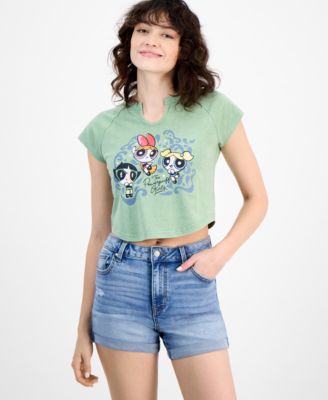 Freeze 24-7 - Juniors' Powerpuff Raglan-Sleeve T-Shirt