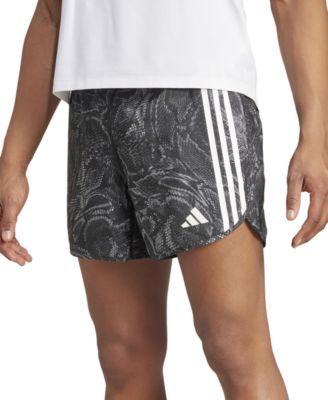 adidas - Men's Own The Run Regular-Fit Lizard-Print 5" Running Shorts