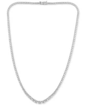 Macy's - Diamond Necklace (10 ct. t.w.) in 14k White Gold, 16-1/2"