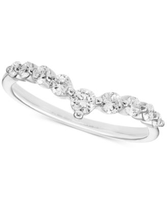 Macy's - Diamond V-Shape Contour Ring (1/2 ct. t.w.) in 14k White Gold