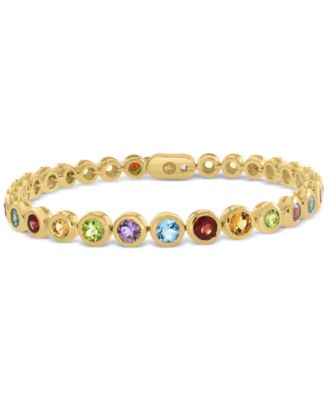 EFFY Collection - Multi-Gemstone Bezel Tennis Bracelet (6-3/4 ct. t.w.) in 14k Gold