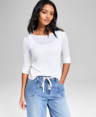 And Now This - Women's Boat-Neck Layering Long-Sleeve Top