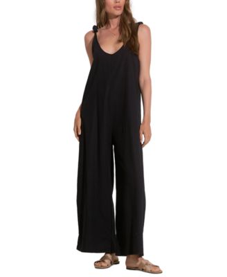 Elan - Women's V-Neck Sleeveless Wide-Leg Jumpsuit