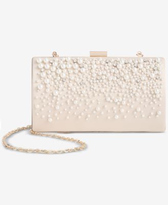 I.N.C. International Concepts - Ranndi Matte Champagne Satin Clutch Crossbody