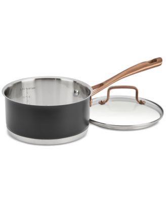 Cuisinart - Matte Black Elegance 1.5-Qt. Saucepan & Lid