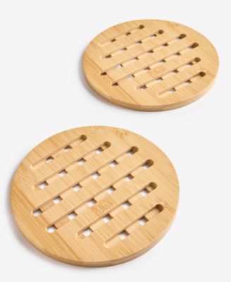 Arch Studio - Set Of 2 Round Bamboo Trivets