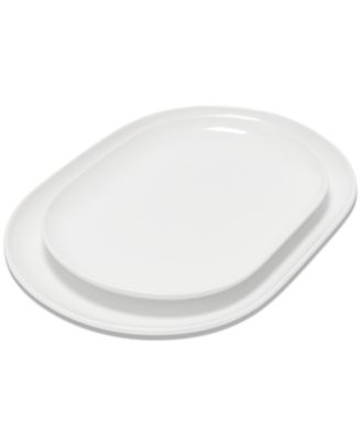 The Cellar - Whiteware James Oval Platters, Set of 2