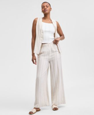 And Now This - Women's Striped Pull-On Pants