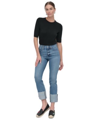 DKNY Jeans - Women's High-Rise Classic Straight-Leg Jeans