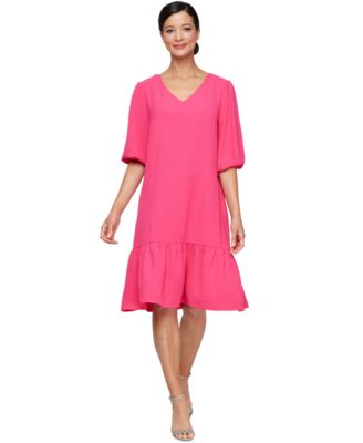 SL Fashions - Women's V-Neck Shift Dress
