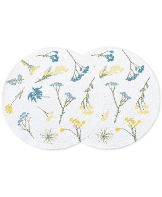 Lenox - Wildflowers All-Over Round Placemats, Set of 2