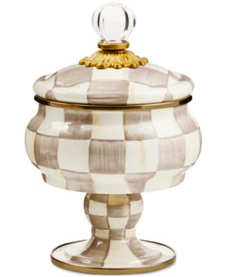 Mackenzie-Childs - Mocha Check Curiosity Pot