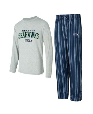 Concepts Sport - Men's Seattle Seahawks Petition Long Sleeve T-Shirt Pants Sleep Set