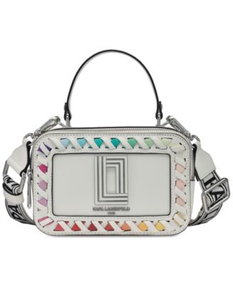 KARL LAGERFELD PARIS - Simone Small Coated Leather Rainbow Lunchbox Crossbody
