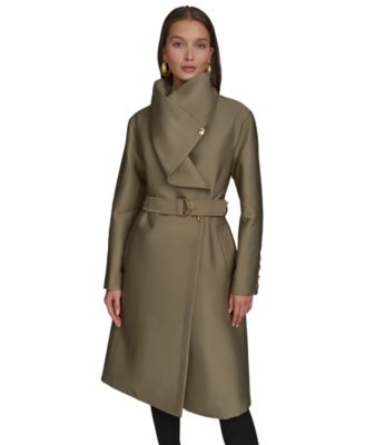 Donna Karan New York - Women's Draped-Neck Trench Coat