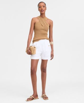 I.N.C. International Concepts - Women's Side-Pocket Tab-Hem Shorts