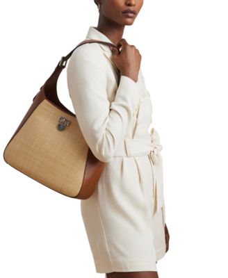 Lauren Ralph Lauren - Raffia Medium Tanner Shoulder Bag