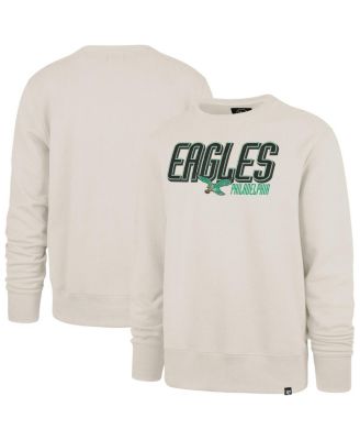 '47 Brand - Men's Cream Philadelphia Eagles Locked In Headline Pullover Sweatshirt