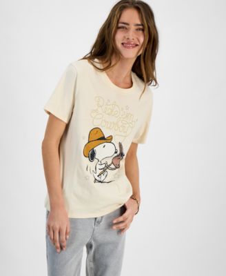 Love Tribe - Juniors' Snoopy Cowboy Graphic T-Shirt