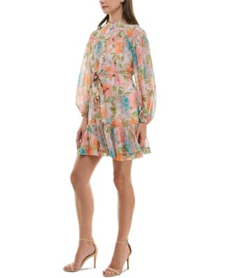 Taylor - Petite Floral-Print Fit & Flare Dress