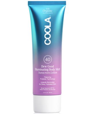 COOLA - Dew Good Illuminating Body Melt Sunscreen Lotion SPF 40, 3.4 oz.