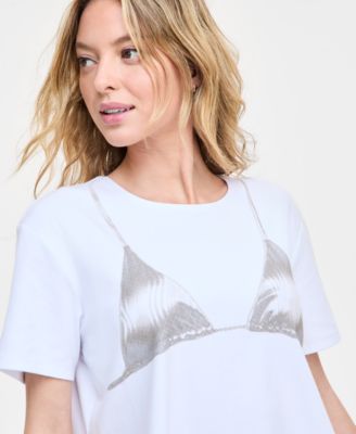 Bar III - Women's Bikini Graphic T-Shirt