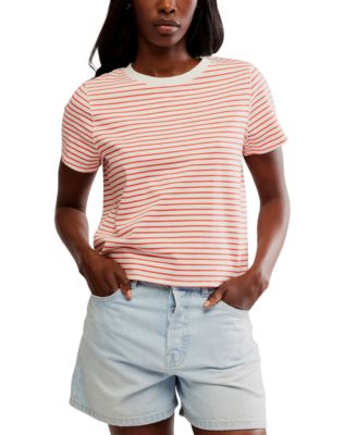 Free People - Women's Everyday Cotton Striped T-Shirt