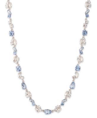 Givenchy - Silver-Tone Mixed Crystal Collar Necklace, 16" + 3" extender