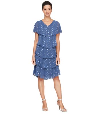 SL Fashions - Polka-Dot Tiered Shift Dress
