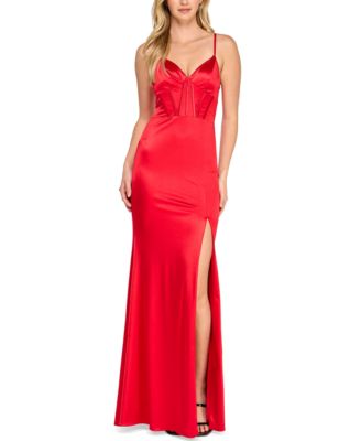 Crystal Doll - Juniors' Satin Corset Gown & Gloves
